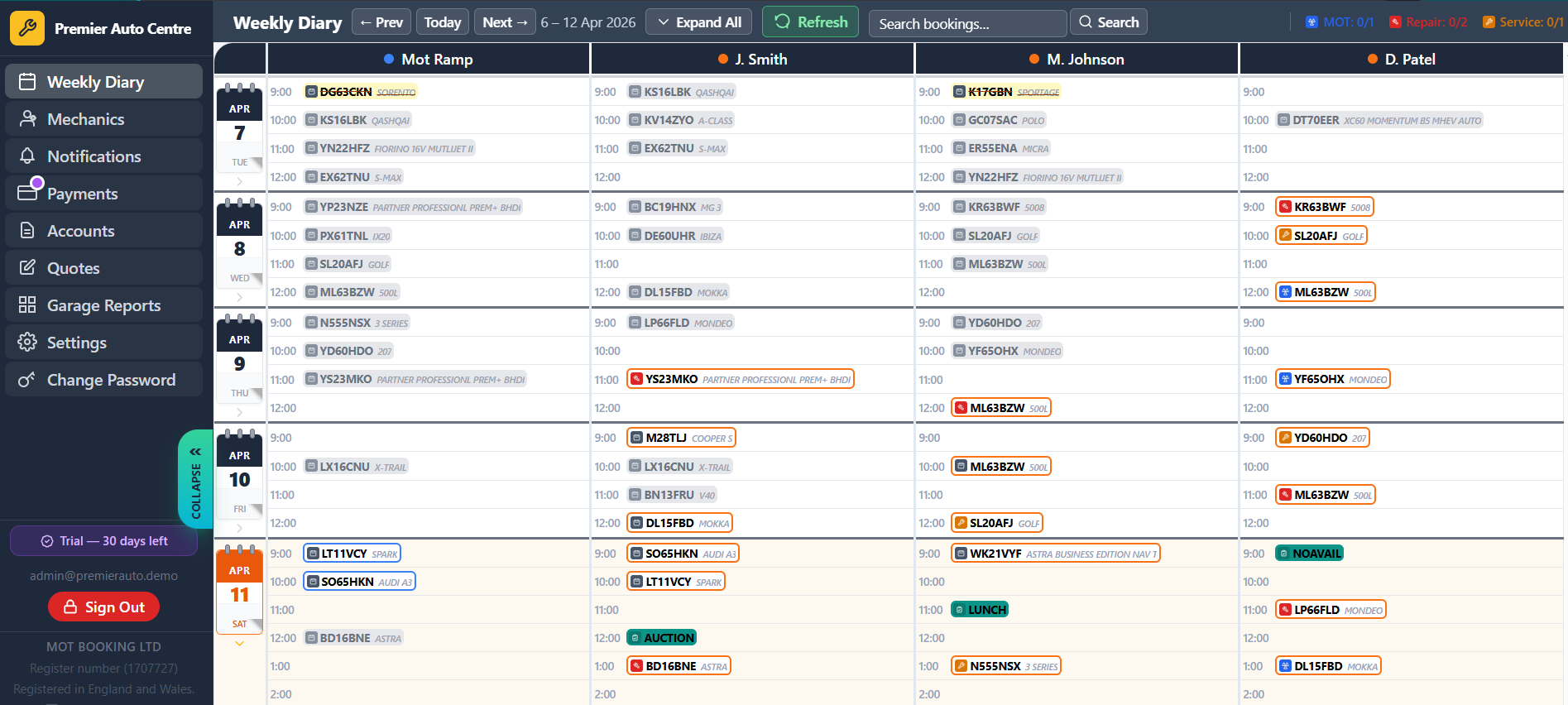 Digital Appointment Diary